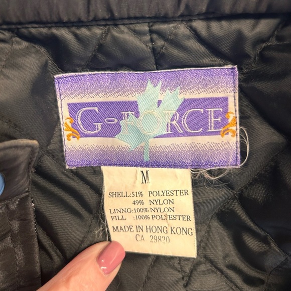 Vintage Y2K G-Force Black Iridescent Moto Jacket Men’s Size M - Picture 7 of 8